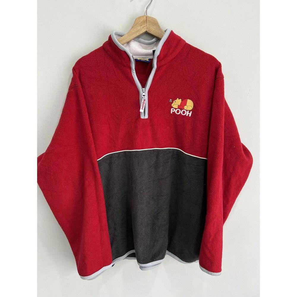 Vintage Disney Winnie The Pooh Fleece Sweater zip